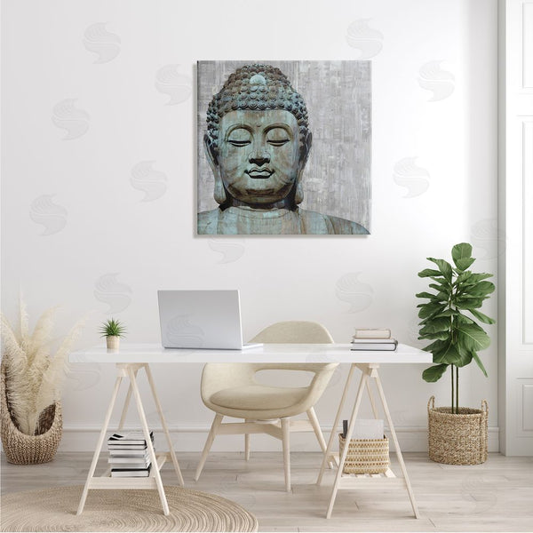 Stupell Industries Tom Bray | Buddha Meditating Figure Closed Eyes Concentration Wall Art