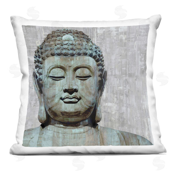 stupell industries Tom Bray | Buddha Meditating Figure Closed Eyes Concentration Printed Throw Pillow