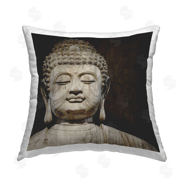 stupell industries Tom Bray | Buddha Spiritual Sacred Prayer Printed Throw Pillow