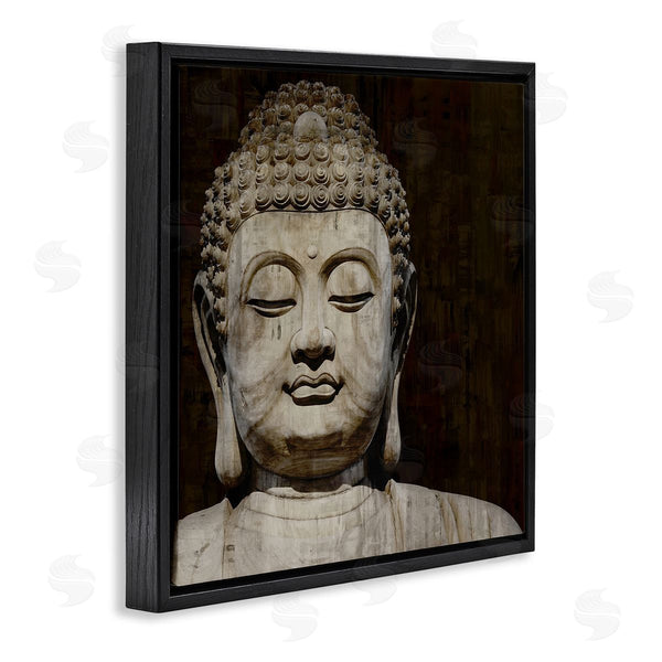 Stupell Industries Tom Bray | Closed Eye Buddha Shrine Figure Portrait Wall Art