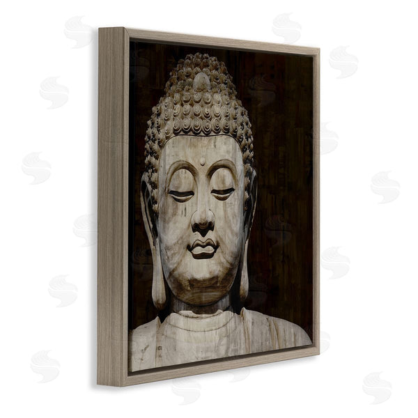 Stupell Industries Tom Bray | Closed Eye Buddha Shrine Figure Portrait Wall Art