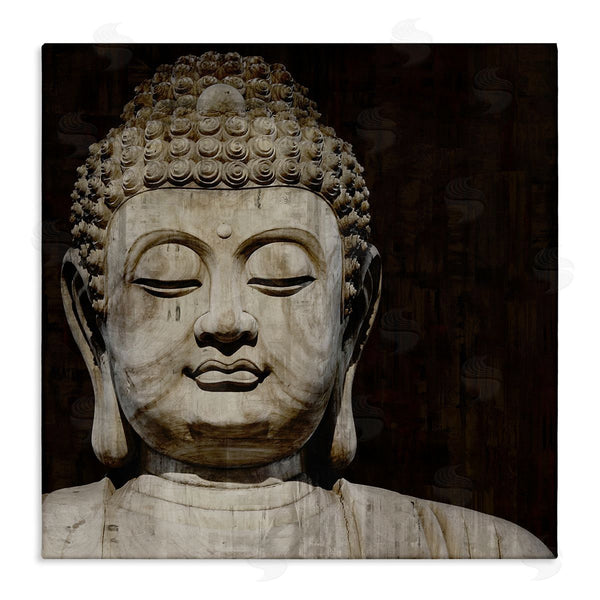 stupell industries Tom Bray | Closed Eye Buddha Shrine Figure Portrait Wall Art