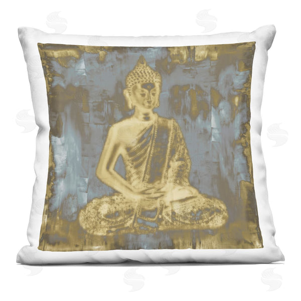 stupell industries Tom Bray | Muted Earthy Buddha Abstract Printed Throw Pillow