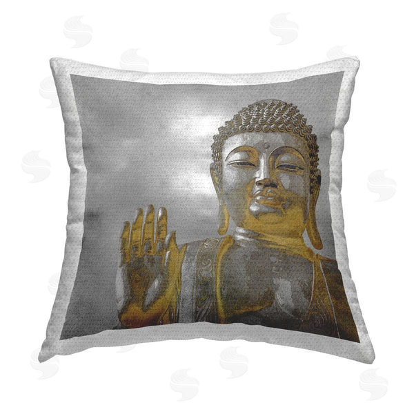 Stupell Industries Tom Bray | Sacred Buddha Religious Zen Printed Throw Pillow