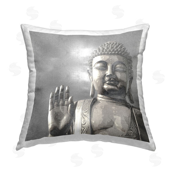 stupell industries Tom Bray | Zen Buddha Spiritual Symbol Printed Throw Pillow