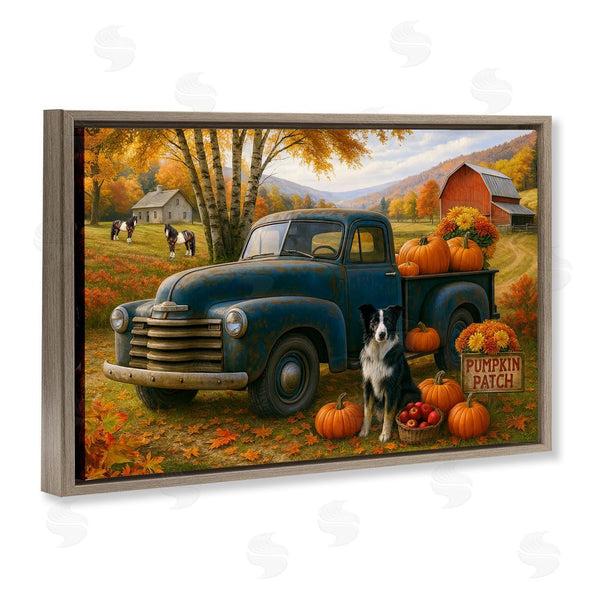 Stupell Industries Tom Crehan | Autumnal Farmland Collie Dog Wall Art