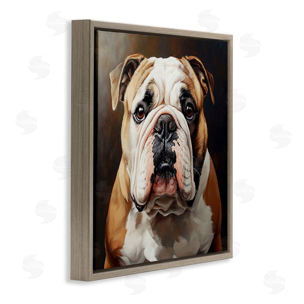 Stupell Industries Tom Crehan | Stoic Bulldog Portrait