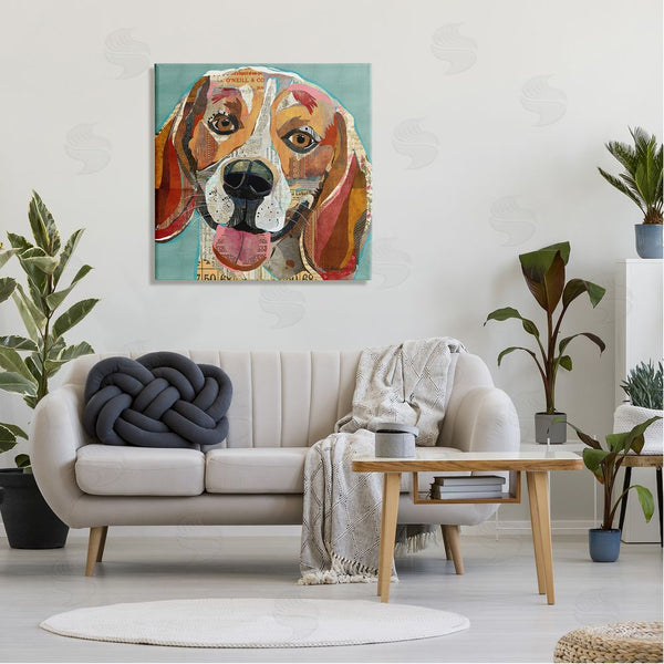 Stupell Industries Traci Anderson | Collaged Hound Dog Various Ephemera Wall Art