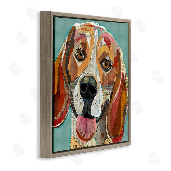 Stupell Industries Traci Anderson | Collaged Hound Dog Various Ephemera Wall Art