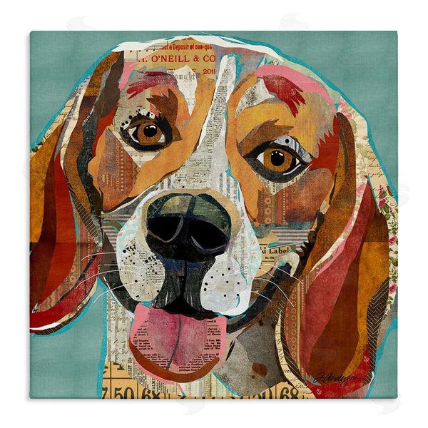 stupell industries Traci Anderson | Collaged Hound Dog Various Ephemera Wall Art