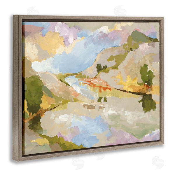 Stupell Industries Trevor Copenhaver | Abstract Mountain Reflection Painting