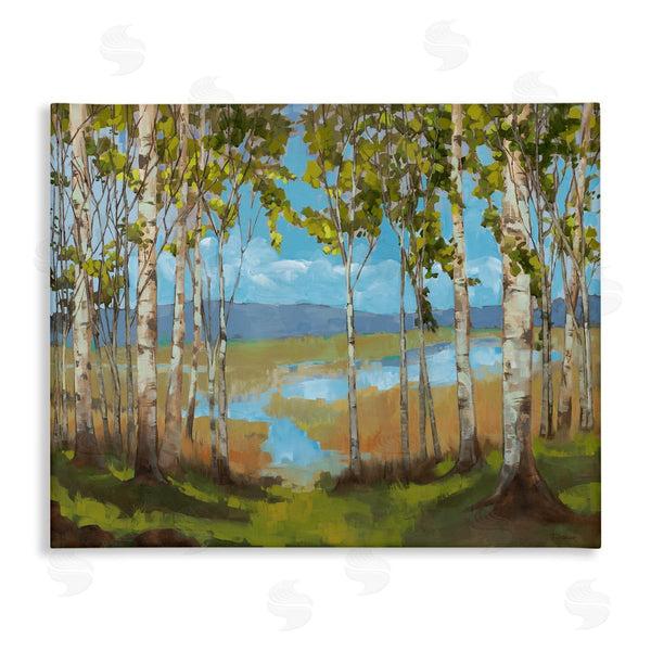 stupell industries Trevor Copenhaver | Lake & Birch Tree Landscape Wall Art