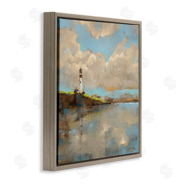Stupell Industries Trevor Copenhaver | Lighthouse & Clouds Reflection Wall Art