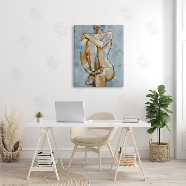Stupell Industries Trevor Copenhaver | Modern Brushed Nude Portrait Wall Art