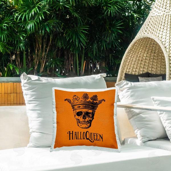 Stupell Industries Two If By Sea Studios | HalloQueen Halloween Skull Printed Throw Pillow