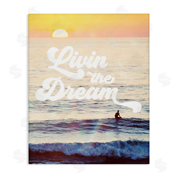 stupell industries Two If By Sea Studios | Livin The Dream Phrase Wall Art