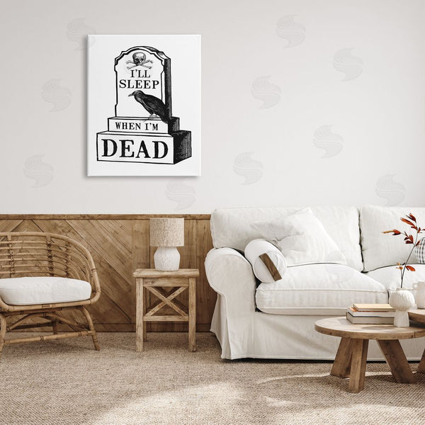 Stupell Industries Two If By Sea Studios | Sleep When Dead Phrase Wall Art