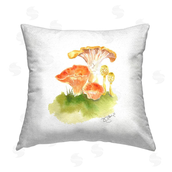 Stupell Industries Two If By Sea Studios | Varied Mushroom Types Printed Throw Pillow