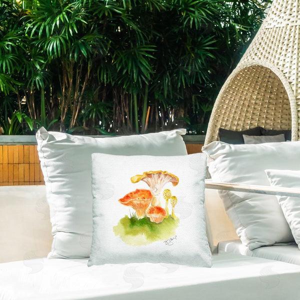 Stupell Industries Two If By Sea Studios | Varied Mushroom Types Printed Throw Pillow