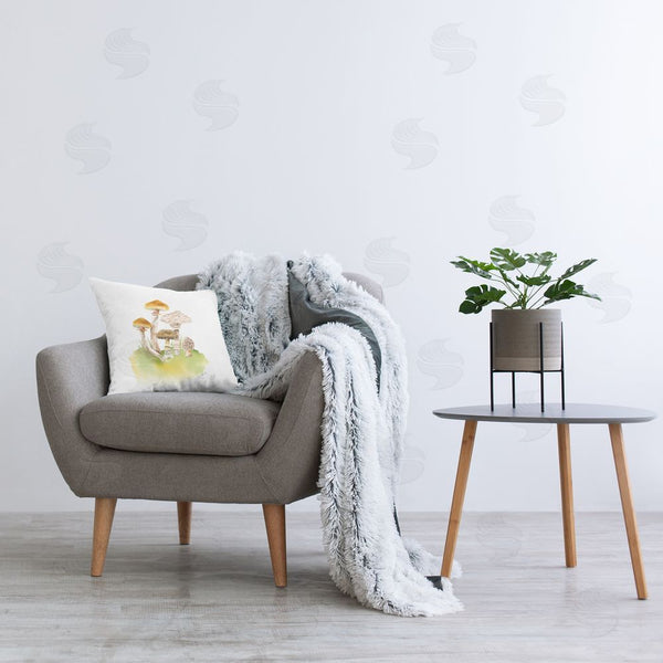 Stupell Industries Two If By Sea Studios | Woodland Mushroom Plants Printed Throw Pillow