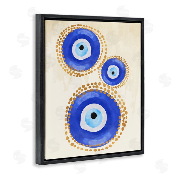 Stupell Industries Two Smart Blondes | Round Blue Evil Eye Pattern