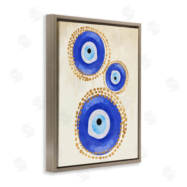 Stupell Industries Two Smart Blondes | Round Blue Evil Eye Pattern