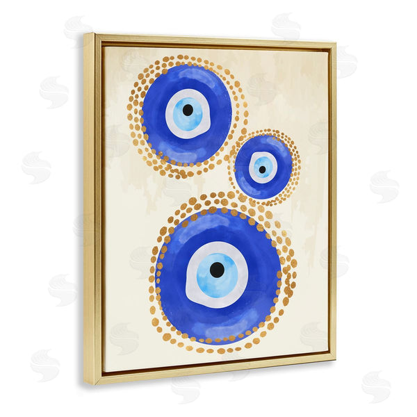 Stupell Industries Two Smart Blondes | Round Blue Evil Eye Pattern
