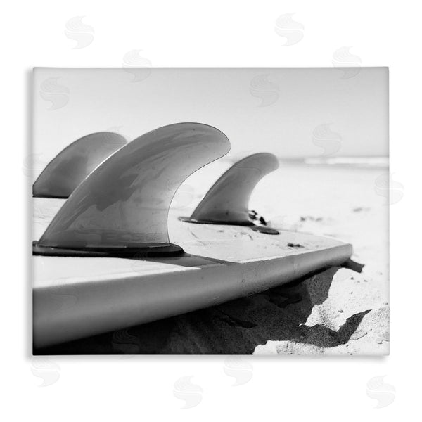 stupell industries Two Smart Blondes | Surfboard Fins Beach Sports Photography Ocean Coast Wall Art