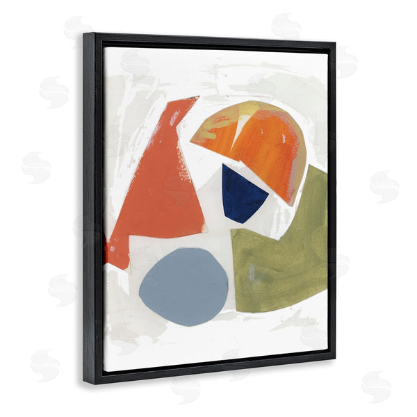 Stupell Industries Unknown Artist | Abstract Shape Collage Orange Green Blue