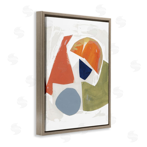 Stupell Industries Unknown Artist | Abstract Shape Collage Orange Green Blue