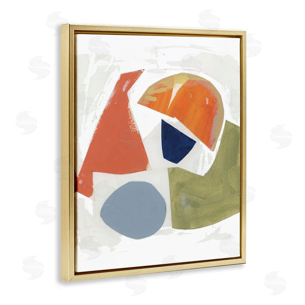 Stupell Industries Unknown Artist | Abstract Shape Collage Orange Green Blue