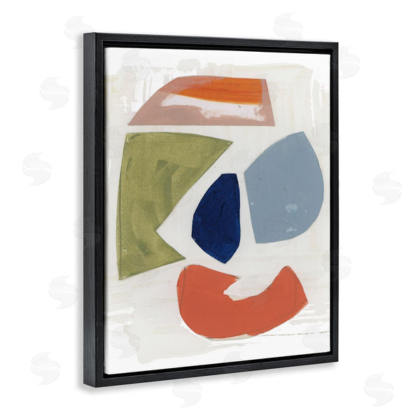 Stupell Industries Unknown Artist | Collage Of Abstract Shapes Green Orange Blue