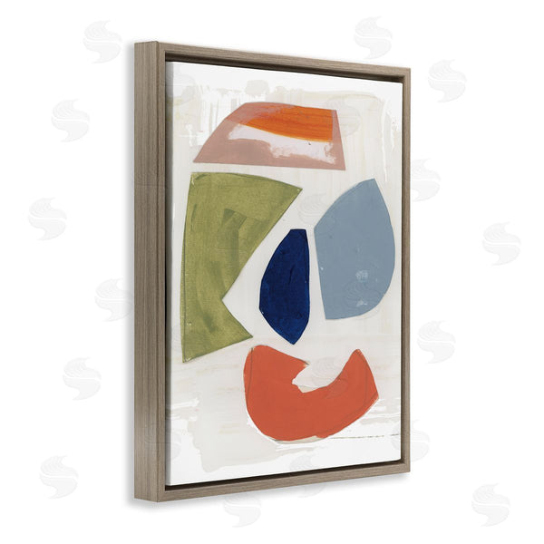 Stupell Industries Unknown Artist | Collage Of Abstract Shapes Green Orange Blue