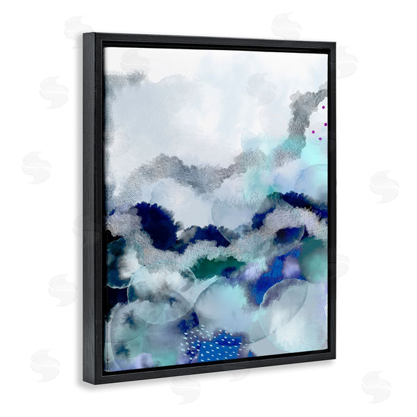 Stupell Industries Urban Epiphany | Bubbling Sea Floor Abstraction Fluid Blue Green Wall Art