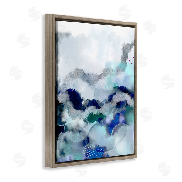 Stupell Industries Urban Epiphany | Bubbling Sea Floor Abstraction Fluid Blue Green Wall Art