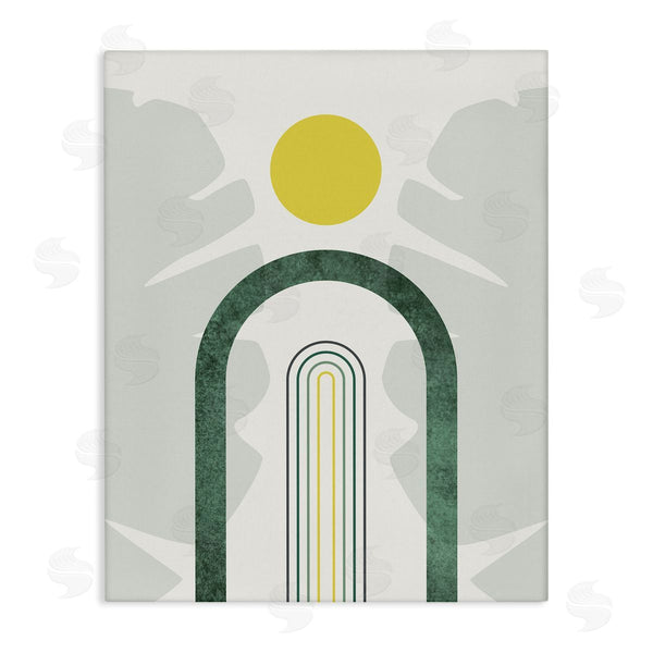 stupell industries Urban Epiphany | Green Arches Tropical Abstraction Wall Art