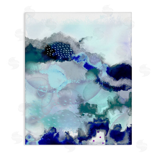 stupell industries Urban Epiphany | Sea Floor Water Abstraction Fluid Green Blue Wall Art
