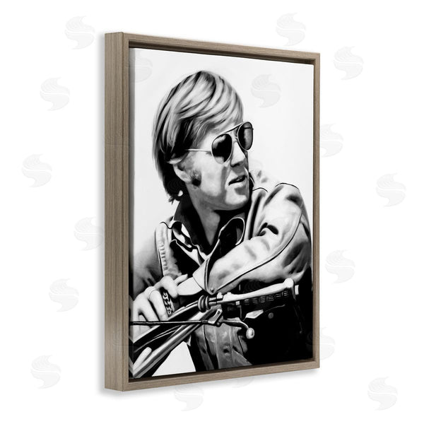 Stupell Industries Urban Road | Motorcyclist Portrait Famous Figure