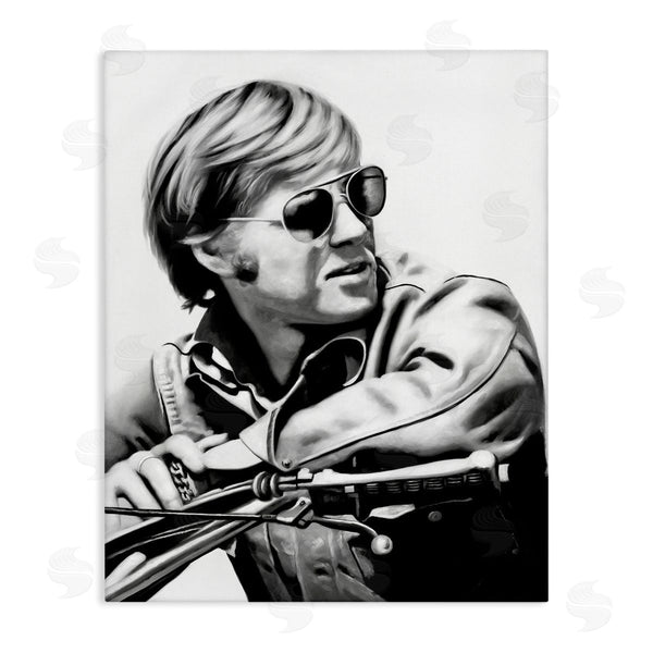 stupell industries Urban Road | Motorcyclist Portrait Famous Figure