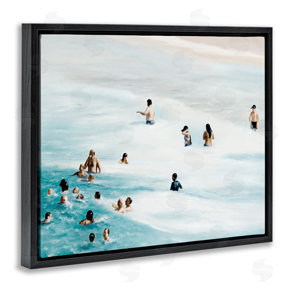 Stupell Industries Urban Road | People Swimming In Beach Waves