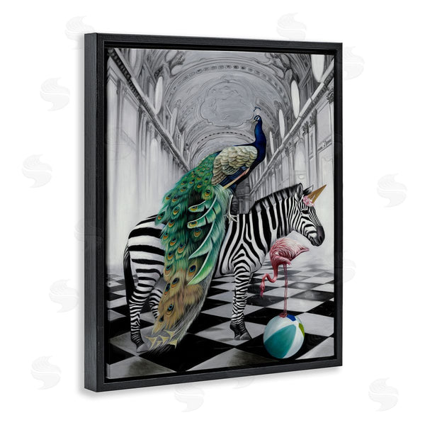 Stupell Industries Urban Road | Safari Animals In Classic Architecture