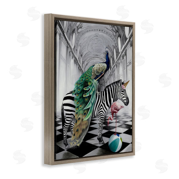 Stupell Industries Urban Road | Safari Animals In Classic Architecture