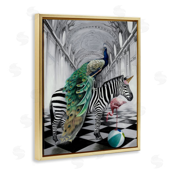 Stupell Industries Urban Road | Safari Animals In Classic Architecture