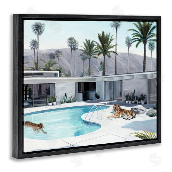 Stupell Industries Urban Road | Tiger In Modern Swimming Pool