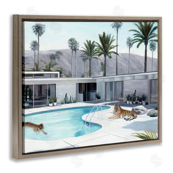 Stupell Industries Urban Road | Tiger In Modern Swimming Pool