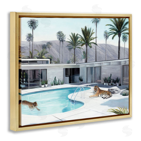 Stupell Industries Urban Road | Tiger In Modern Swimming Pool