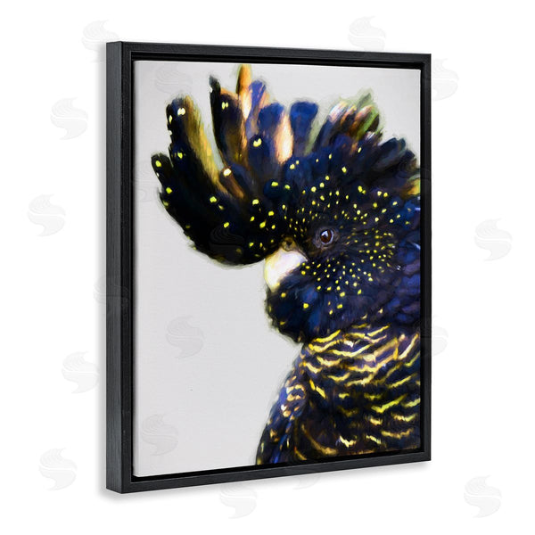 Stupell Industries Urban Road | Tropical Bird Blue Yellow Feathers