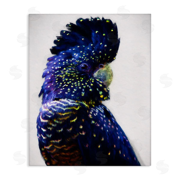 stupell industries Urban Road | Tropical Bird with Blue Feathers