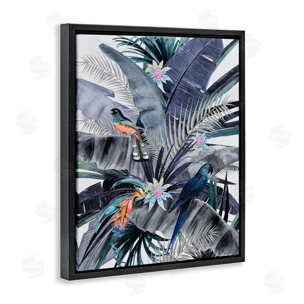 Stupell Industries Urban Road | Tropical Birds And Blue Palms