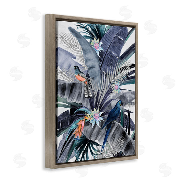 Stupell Industries Urban Road | Tropical Birds And Blue Palms